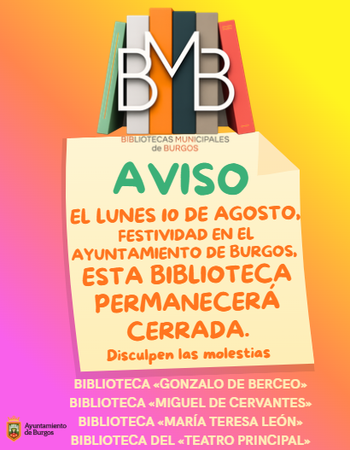 Image Cierre lunes 10 de agosto