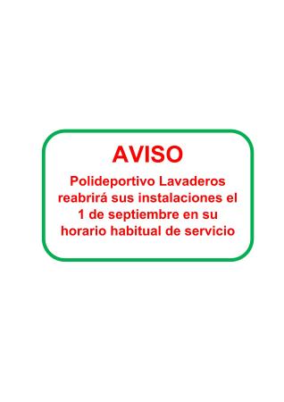 Imagen Apertura polideportivo Lavaderos