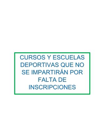 Imagen Informe de situación de cursos y escuelas deportivas 2026-2027...
